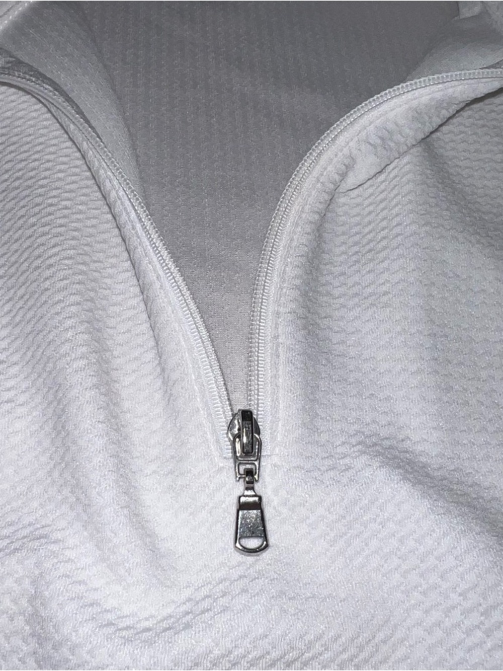 Maggie Lane Medium White Sleeveless Golf Polo Waffle Knit Pickleball Coastal - Picture 9 of 10